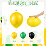 120 Pcs Juneteenth Day Balloons Jamaica Latex Balloons Bulk 12 Inch Black Yellow Green Decor For Black History Month Independence Freedom Day Decorations Birthday Party Favors