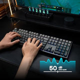 Th108 Full Size Mechanical Keyboard, Wireless Gaming Keyboard With 8000Mah Battery, Creamy Gasket, 108 Keys, Hot Swap, Custom Driver, Rgb Backlight (Black, Sea Salt Silent)