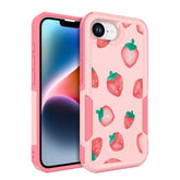 For Iphone 16E Case 2025: Cute Flowers Floral Design For Girls Women Slim Soft Tpu Bumper Shockproof Silicone Cell Phone Cover (Strawberry)