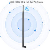 High Gain 12Db Dual Band Antenna With Rpsma Connector 2.4G,5G Dual Frequency Antenna For Rpsma Router
