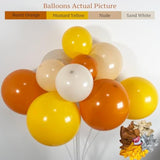 Boho Balloon Arch Kit: Orange, Yellow, White - 136 Piece Garland