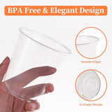 12 Oz Clear Plastic Cups, 100 Pcs Disposable Wine Glasses Stemless Cocktail Punch Cups For Cold Drinking Party Supplies, Halloween, Thanksgiving Day