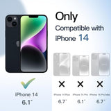 JETech Magnetic Case for iPhone 14 6.1-Inch Compatible with MagSafe, Shockproof Phone Bumper Cover, Solid Color Matte TPU Frame, Anti-Scratch Clear Back (Midnight)