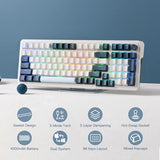 K686 PRO 98 Keys Wireless Gasket RGB Gaming Keyboard, 3-Mode Win/Mac Mechanical Keyboard w/5-Layer Noise Dampening, Dedicated Knob Control & Hot-Swap