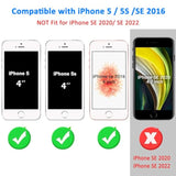 Rugged Shockproof Case for iPhone 5/5S/SE 1st Generation 2016 - Black