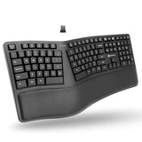 Ergonomic Keyboard Wireless - Your Comfort Matters - Full Size Rechargeable 2.