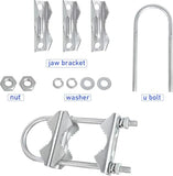 Double Antenna Mast Clamp - 2 PCS Antenna Pole Mount Bracket V Jaw Block with U Bolts,Heavy Duty Mast Mount Bracket Kit