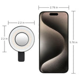 Magnetic Selfie Phone Light With Clip Mirror Rechargeable Led Selfie Ring Light Compatible For Iphone Magsafe Video Recording/Pictures/Tiktok/Zoom Calls/Make Up