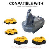 Adapter For Dewalt 20V Battery Compatible With For Dyson V6 Vacuum Cleaner, For Dewalt 20V Battery Series, Replacement For Dyson V6 Series Vacuum Cleaner Installation Parts.Only Battery Adapter