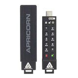 128Gb Aegis Secure Key 3 Nxc 256-Bit Hardware-Encrypted Usb 3.2 Type C Flash Drive, Fips 140-3 Level 3 Validated (Ask3-Nxc-128Gb), Black