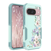 For Google Pixel 9/9 Pro Case: For Pixel 10/10 Pro Case Cute Flowers Floral Design For Girls Women Slim Soft Tpu Bumper Shockproof Silicone Cell Phone Cover (Mint Green/Magnolia)
