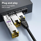 // + Module, Cat.6A/Cat7 Rj45 Connector, Up To 30M, 10Gbase-T Copper Transceiver Compatible For Cisco Sfp-10G-T, Ubiquiti Uf-Rj45-10G, Meraki, Fortinet, Netgear