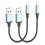 Short Usb To Usb C Cable 1Ft, 2Pack 60W Fast Charging 1 Foot Usb C Cable For Car Braided Short Usb A To C 1 Ft Charger Cord For Iphone 16/15 Pro/Max, Samsung Galaxy S24 S23, Google Pixel, Ipad