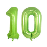 Green Foil 40 In 10 Helium Jumbo Number Balloons, 10Th Birthday Decora
