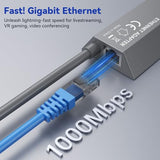 Starlink Ethernet Adapter V2, Up To 1Gbps Starlink To Rj45 Gigabit Ethernet Adapter For Wired External Network, Fast & Stable Network Connection For Starlink Actuated Gen 2, Gray
