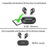 Pink Case Replacement For Kurdene S8 Wireless Earbuds, Silicone Skin Carrying Protective Cover Glow In Dark (Not For S8 Pro)