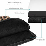 Laptop Sleeve Bag 15.4 15.6 Inch,Leopard Jaguar African Animal Print Brown Protective Polyester Computer Cases Laptop Cover Briefcase Bag Tablet Travel Cover