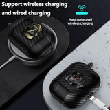 For Airpods Pro 2Nd Generation Case Skull With Lock & Keychain For Men, Funny Carbon Fiber Full Body Shockproof Hard Shell Protective Skeleton Cover For Airpods Pro 2 Klt Black