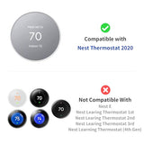 Nest Thermostat Wall Plate - Compatible With Google Nest Thermostat 2020 - Nest Thermostat Trim Kit, Nest Thermostat Wall Plate Cover Accessory Easy Installation - Snow