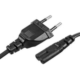 Eu 2- Slot Power Cable Euro Plug To Iec320 C7 Figure 8 Non-Polarized 2 Prong European Power Cord For Tv, Ps3, Ps4, Computers, Printers (6Ft)