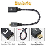 Micro Hdmi To Hdmi Adapter 2 Pack, Micro Hdmi Male To Hdmi Female Braided Cabl