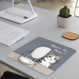 Cute Cat Mouse Pad - Cat Lovers Gifts For Home Office Desk Decor Accessories, Waterproof Non-Slip Rubber Base Funny Mousepad For Wireless Mouse 7.9X9.5 Inch