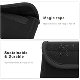 Small Neoprene Tech Pouch, Travel Cable Organiser Bag, Electronics Accessories Carry Storage Bags For Macbook Power Adapter, Power Bank, Wireless Mouse, Phone Charger, Or Small Devices, Black