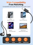 2 PACK USB C Headphones for iPhone 17 16 15, Wired Earbuds USB C with Clear Mic & Noise Reduction, Ear Buds Wired Headphones Type C Earphones for