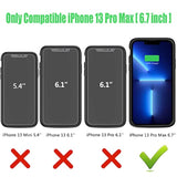 Battery Charging Case For Iphone 13 Pro Max, 10800Mah High Capacity Portable Rechargeable Battery Case Qi Wireless Charging With Iphone 13 Pro Max (6.7 Inch) Extended Battery Charger Cover(Black)