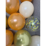 Metallic Orange Cream Gold Balloons Nude Balloons for Birthday Harvest Party Decorations