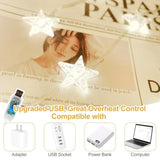 Star Curtain Lights Hanging Star Light For Window 70 Stars String Lights For Wall Décor Usb Plug In 8 Modes Twinkle Fair
