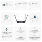 Be5100 Wifi 7 Router, 2026 Dual Band Gaming Router With 4096-Qam Tech, 5Dbi High-Gain Antennas, Support Mesh/Ap/Repeater Mode, Mlo & Multi-Ru, Guest Wifi, Ofdma, Mu-Mimo, Qos, Ipv6, Vpn