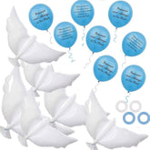 26 Blue Biodegradable Memorial Balloons with Large Dove for Funeral or Remembrance Release
