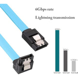 Sata Cable Iii, Sata Cable Iii 6Gbps Straight Hdd Sdd Data Cable With Locking