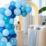 48-Pc Light & Navy Blue Balloon Set for Birthday & Baby Shower Décor