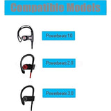 10Pcs Replacement Silicone Eartips Earbuds Eargels Compatible With Beats By Dr Dre Powerbeats 2 Wireless Stereo Earphones (Double Flange White)