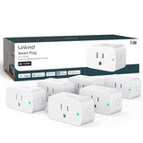Matter Smart Plug, Smart Home Smart Outlet Timer, Work With Apple Home, Siri, Alexa, Google, Smartthings, 15A/1800W, App Remote Control & Schedule, Etl & Fcc Certified, 2.4G Wifi Only, 6 Pack