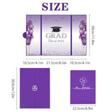 Purple Graduation Party Decorations, 2Pcs Class Of 2025 Congratulations Graduates Alternative Signature Guest Book For Men Women Happy Graduation Gifts Congrats Grad Party Signing Card Board