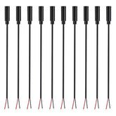 10-Pack 3.5Mm 1/8" To Speaker Wire Ts Mono Female Jack To Bare Wire Pigtail 3.5Mm Plug Connector Adapter Repair Audio Cable For Speaker, Trigger Cable