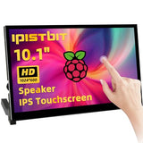 Raspberry Pi Screen, 10.1 Inch Touchscreen Monitor, Ips 1024×600, Dual Built-In Speakers, Hdmi Portable Monitor Compatible With Raspberry Pi 5/4/3/Zero,Driver Free