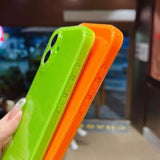 Case For Iphone 16 Pro Max,Super Cute Vibrant Neon Glitter Shiny Bling Sparkly Glossy Girly Case,Shockproof Slim Camera Protection For Iphone 16 Pro Max 6.9 Inch,Orange