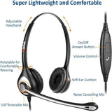 Cell Phone Headset with Microphone Noise Cancelling, Wired 3.5mm Computer Headphone for iPhone Samsung Android PC Laptop Tablet Skype Call Center