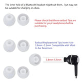 36 Pieces Large Earbud Tips Soft And Comfortable Ear Bud Replacement Pieces Silicone Fit Most In-Ear Headphones?Inner Hole 3.8Mm -5.5Mm?Large Clear White Replacement Earbuds Silicone Tips