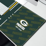 Large Gaming Mouse Pad, Extended Desk Mousepad With Stitched Edges, Football Computer Keyboard Pad,Green Design For Sport Fans, 31.5 X 11.8 In
