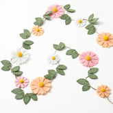 Daisy Felt Garland 3 Color Boho Daisy Flower Hanging Garland Summer Floral Party Banner For Birthday Baby Shower Wedding Backdrop Decorations Supplies