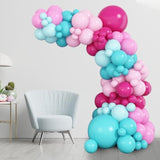 Hot Pink & Teal Balloon Garland Kit β Rose, Turquoise and Pastel Balloons for Party Decor