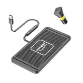 Wireless Charger Car Charging Pad, 15W Fast Wireless Phone Charger Non Slip Cell Phone Flat Charging Mat Compatible With Iphone 11/12/12/14/15 Galaxy S21/S22/S23/24 Note10 (30Cm Cable)(C2Y)