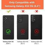 Samsung Galaxy A54 5G Premium PU Leather Wallet Case with Card Holder and Crossbody Strap