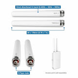 3/6/7 Dbi Outdoor Tri-Band Omni Antenna Kit, Tew-A057, 2.4Ghz, 5Ghz, 6Ghz, Compatible With 802.11Be/ Ax/Ac/N/G/B/A Routers And Access Points, N-Type Connector, White