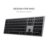 Slim X3 Bluetooth Backlit Keyboard For Mac, Illuminated Keys & Multi-Device Sync, For Macbook Air/Pro M5/M4, Ipad Air/Pro M5/M4/M3, Ipad Mini, Mac Mini, Imac - Space Gray